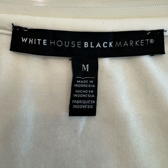 White House Black Market snake skin print T-shirt size M - Picture 4 of 8